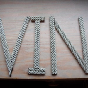 10 INCH Rope Letters or Rope Numbers PERSONALIZE Names for - Etsy