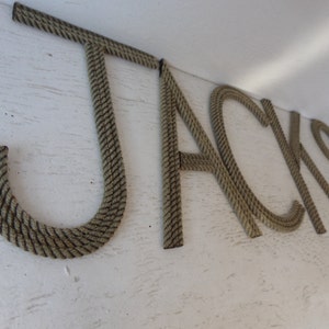 12 Inch Rope Letter or Number Personalize CUSTOMIZE Nautical - Etsy