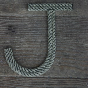 8 INCH Rope Letters Custom Recycled Rope Nautical Decor Great - Etsy