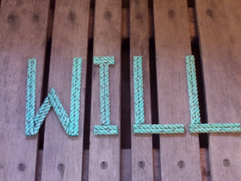 8 Rope Letters Personalize MADE TO ORDER Nautical Etsy
