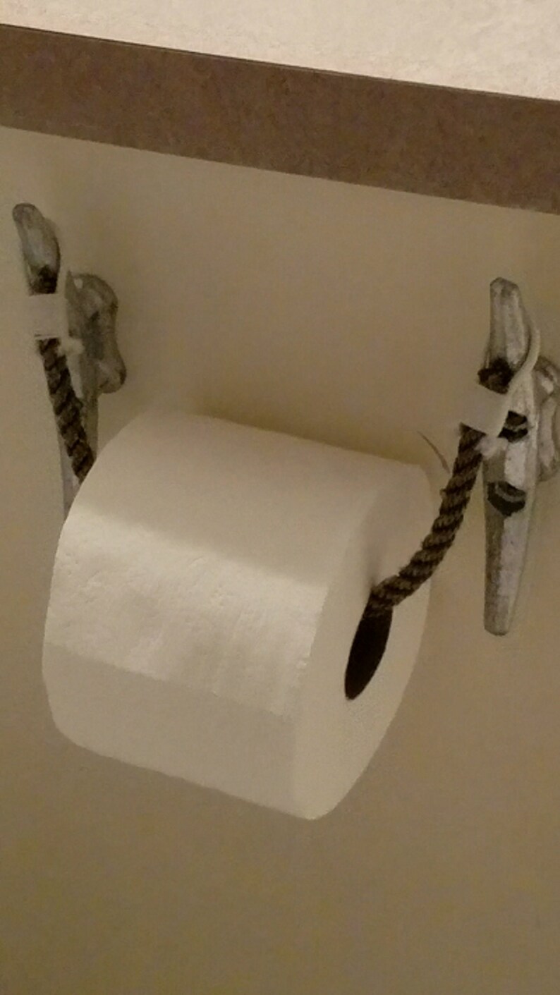 Rustic Toilet Paper Holder & Rope Towel Ring Matching Rope and Etsy