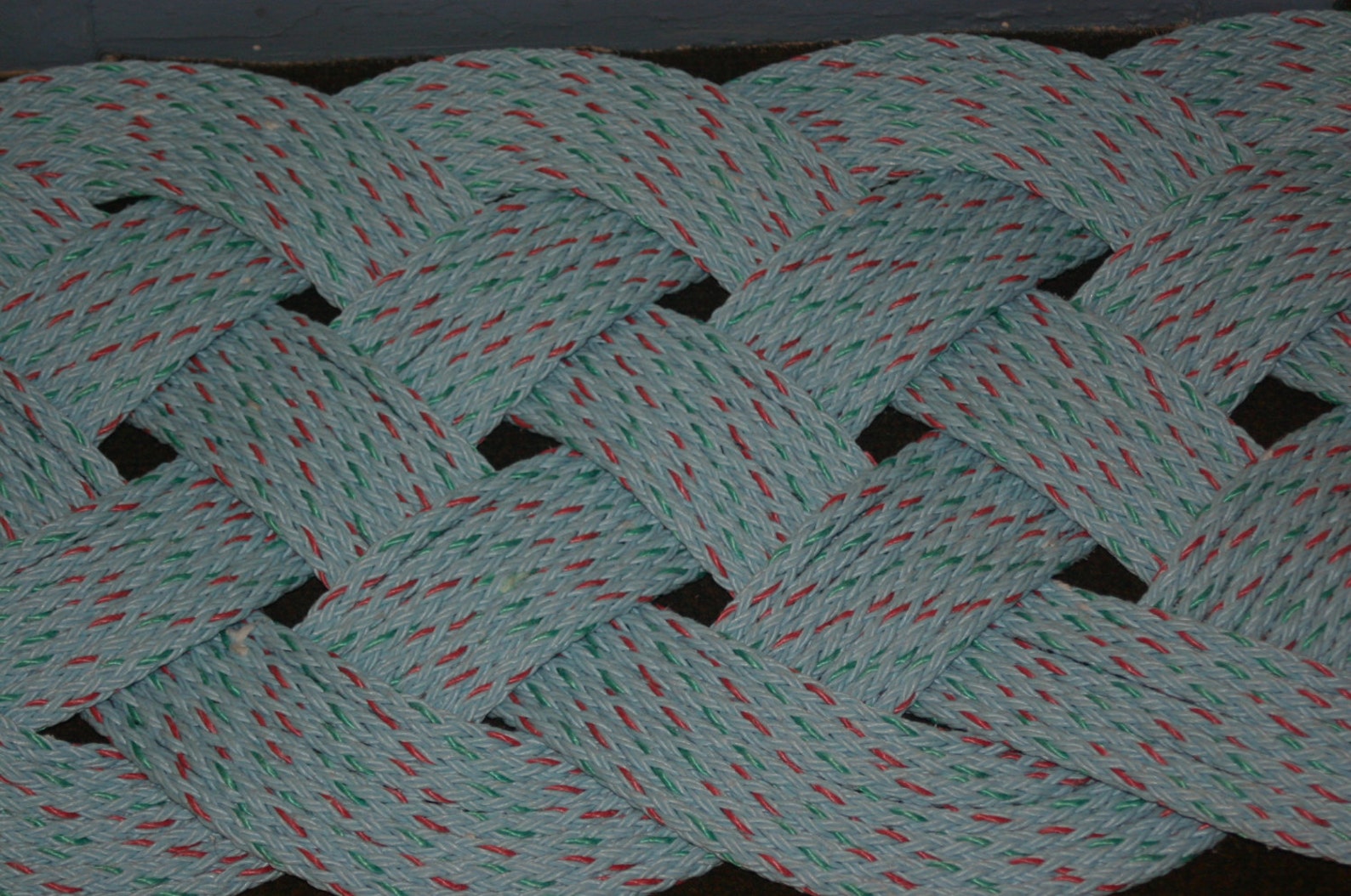 Outdoor Rope Rug 35 X 15 Doormat Blue With Specks Etsy