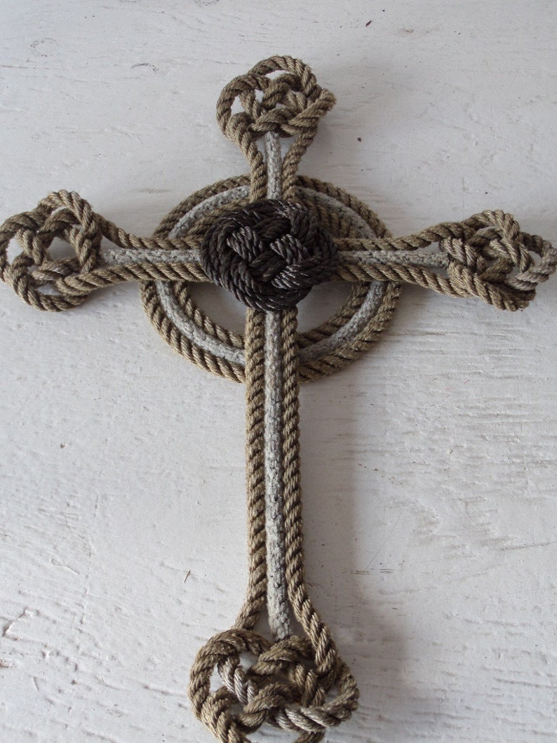 Handmade Cross Made From Rope Knotted Nautical Cross Great Etsy