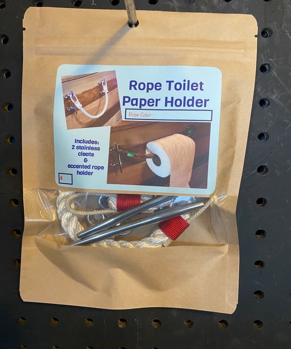 Nautical Decorrope Toilet Paper Holder With Cleats Nautical Etsy