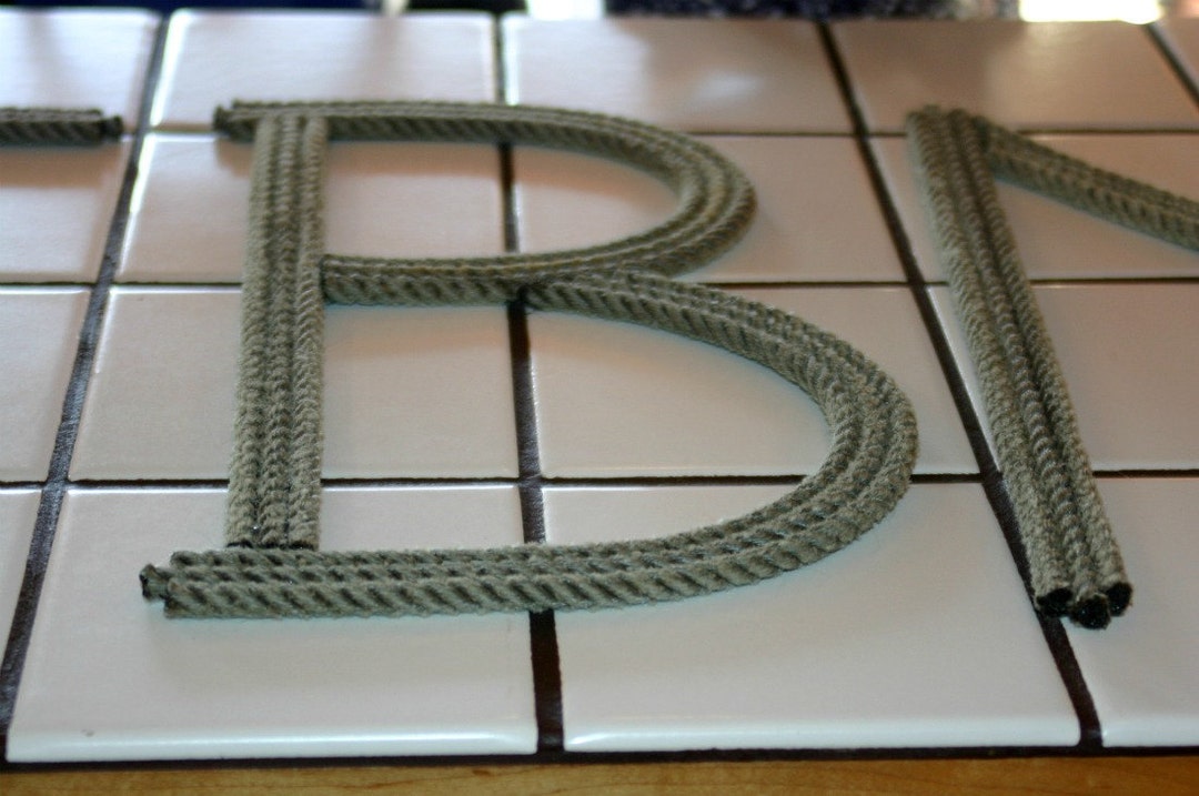 Large Rope Letters & Numbers 12 Inchesnautical Beach - Etsy