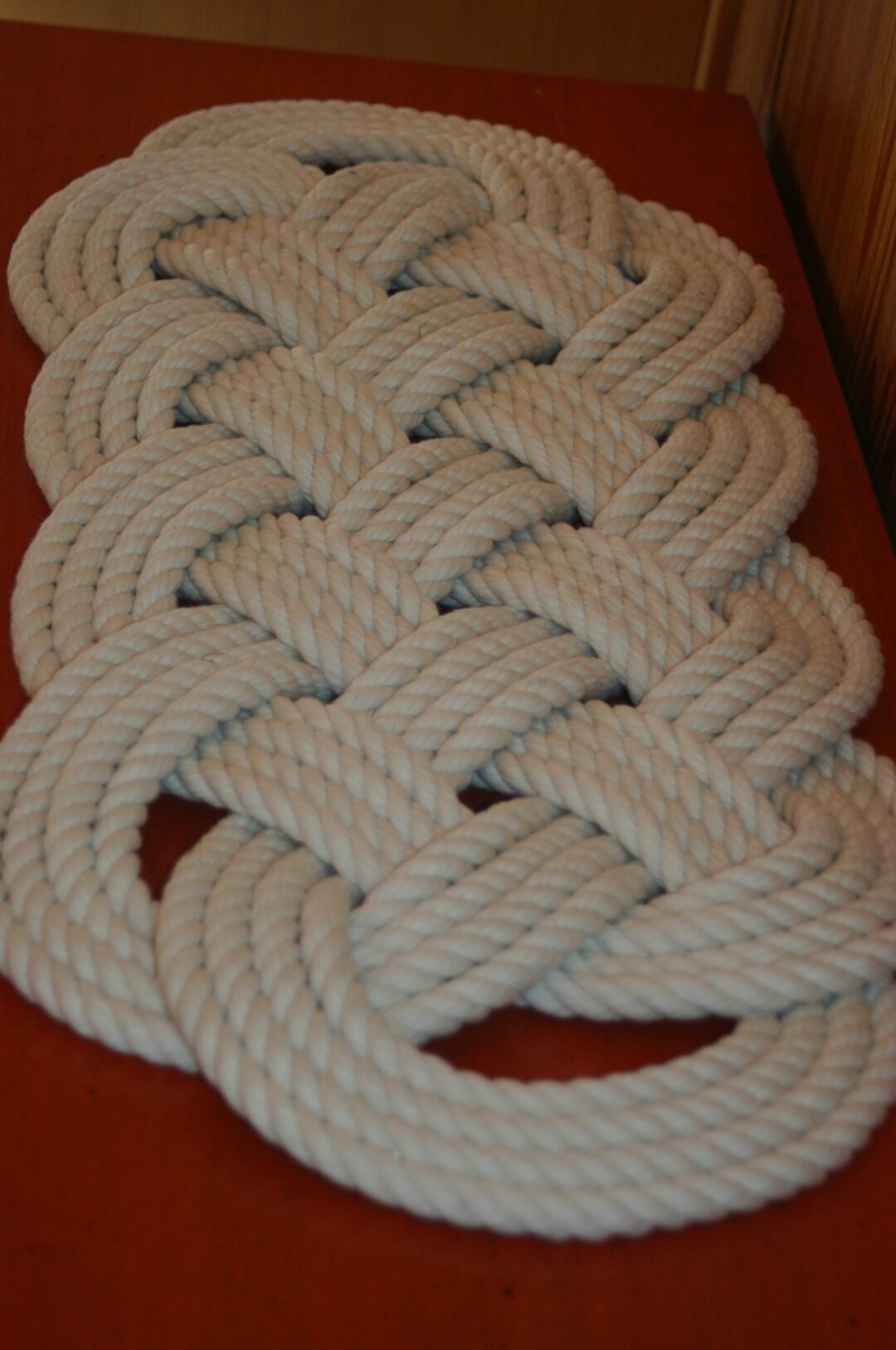 29 X 12 Soft Bath Mat off White Cotton Woven Knotted Rope Bathmat Etsy