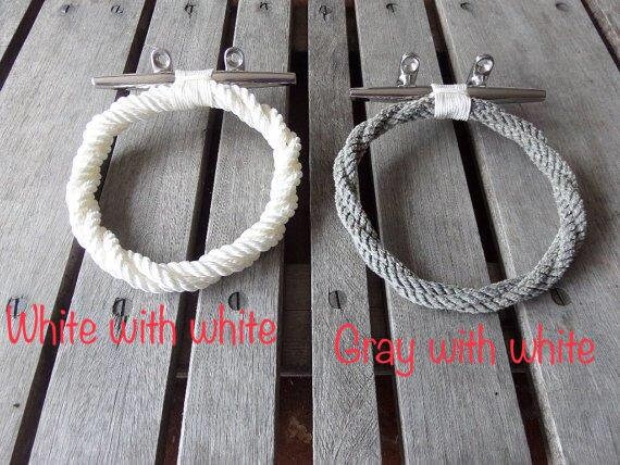 Seil Handtuch Ring mit Edelstahl Cleat nautische Badezimmer | Etsy