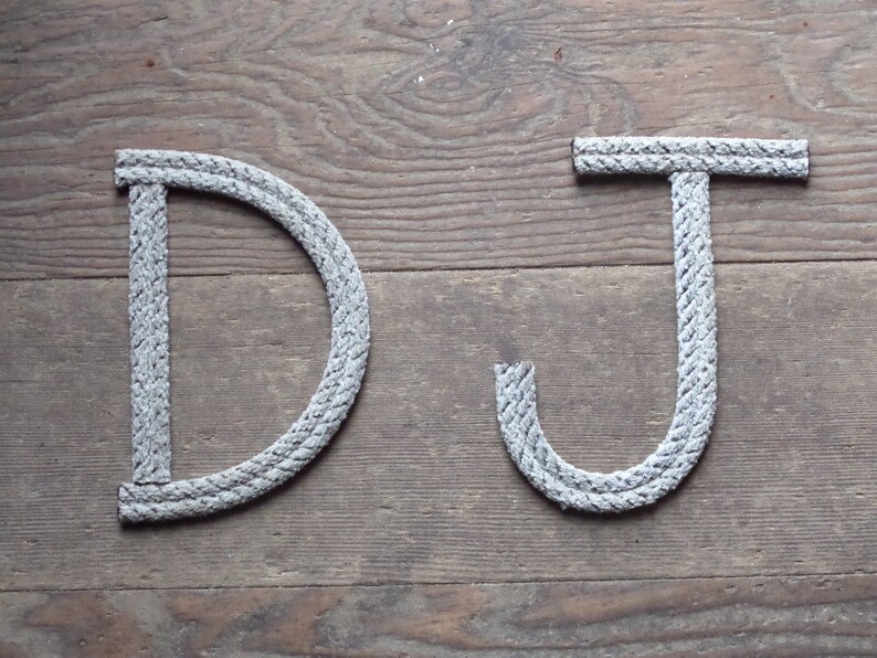 Nursery Decor Nautical Rope Letters 8 Inch Letters