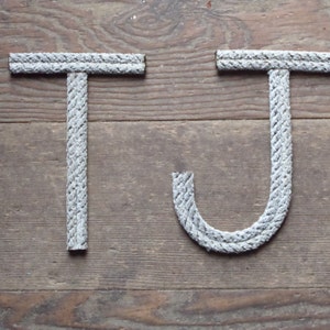 8 INCH Rope Letters Custom Recycled Rope Nautical Decor Great - Etsy