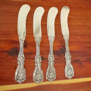 Vintage Sterling Silver Butter Knives: Roden Brothers - Louis XV Rococo Set