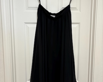 Adrianna Papell Abendschwarzer Chiffon Midirock - Size 12