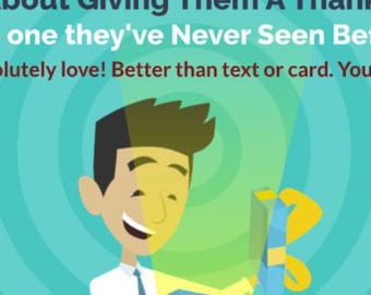 Gepersonaliseerde geanimeerde bedankvideo: aangepast waarderingsbericht