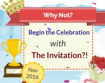 Aangepaste geanimeerde digitale uitnodiging: bruiloft, verjaardag, babyshower, afstuderen, levensviering en meer