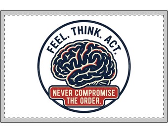 Feel Think Act Brain Illustration Candle Set with Matches and Wick Trimmer | Never Compromise the Order