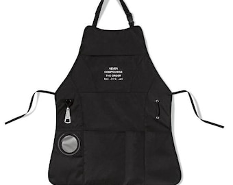 Grill Apron for Dad Philosopher Deep Thinker | NEVER COMPROMISE The ORDER | Father’s Day Gift w Bottle Opener & Mitt | Exploratory Living