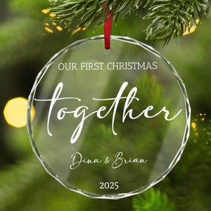 Our First Christmas Together Ornament, First Christmas Married Ornament, Personalized Married Christmas Ornament, Marriage Gift