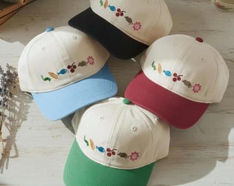 Embroidered Nectar Food Tokens Board Game Hat, Unisex Cap For Board Gamer, Boyfriend Gift, Girlfriend Gift
