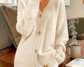 Cozy Button-Up Knit Cardigan