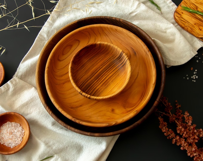 Handmade Cherrywood Bowl – Medium Serving Bowl for Nuts, Snacks & Condiments