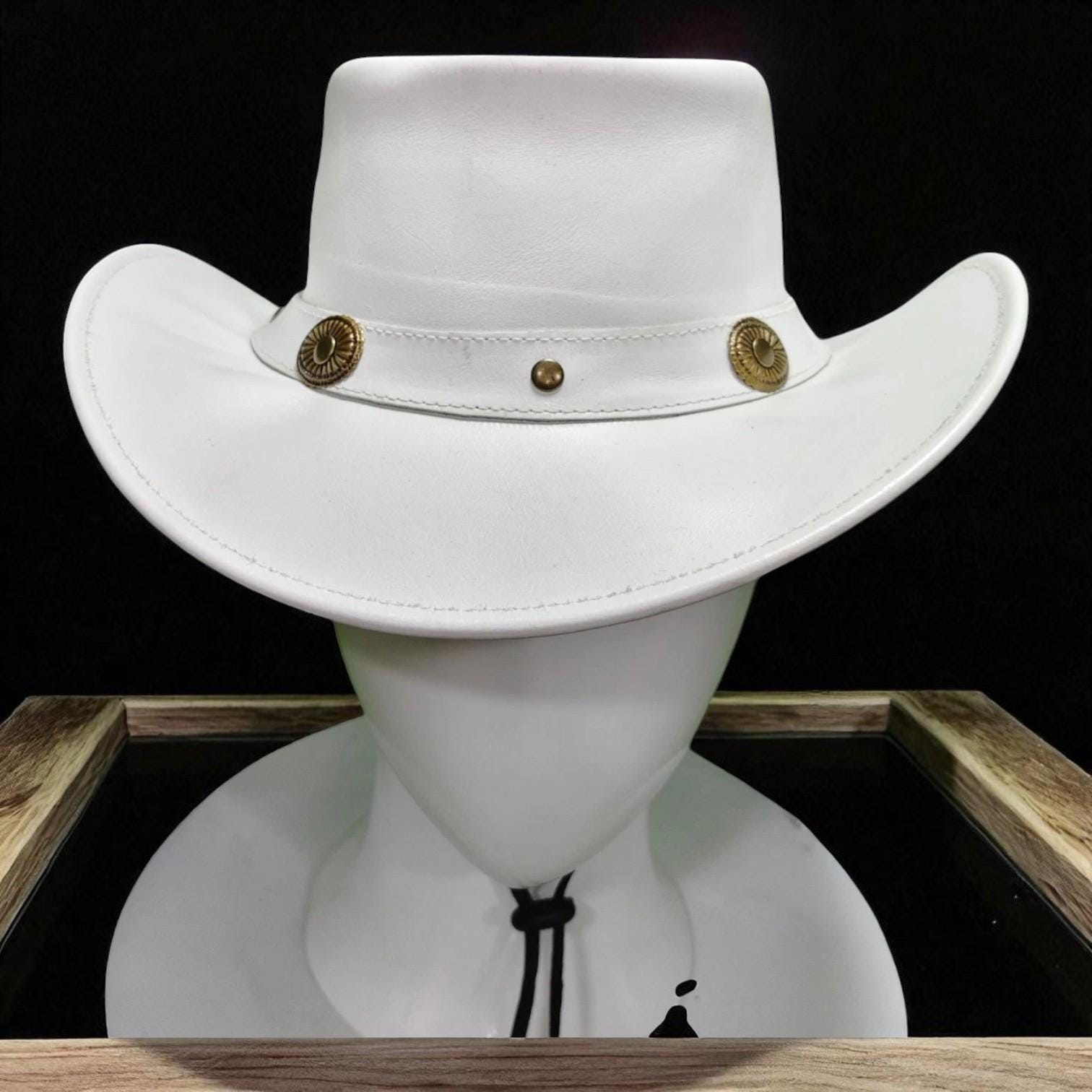 Western Cowboy Hat - White Cattleman - Conchos 41aebrU3sOL.jpg_BO30,255,255,  main image 2