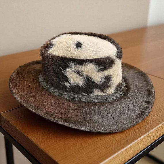 Handmade Cowhide Leather Cowboy Hat | Western Rodeo Ranch  display picture 1