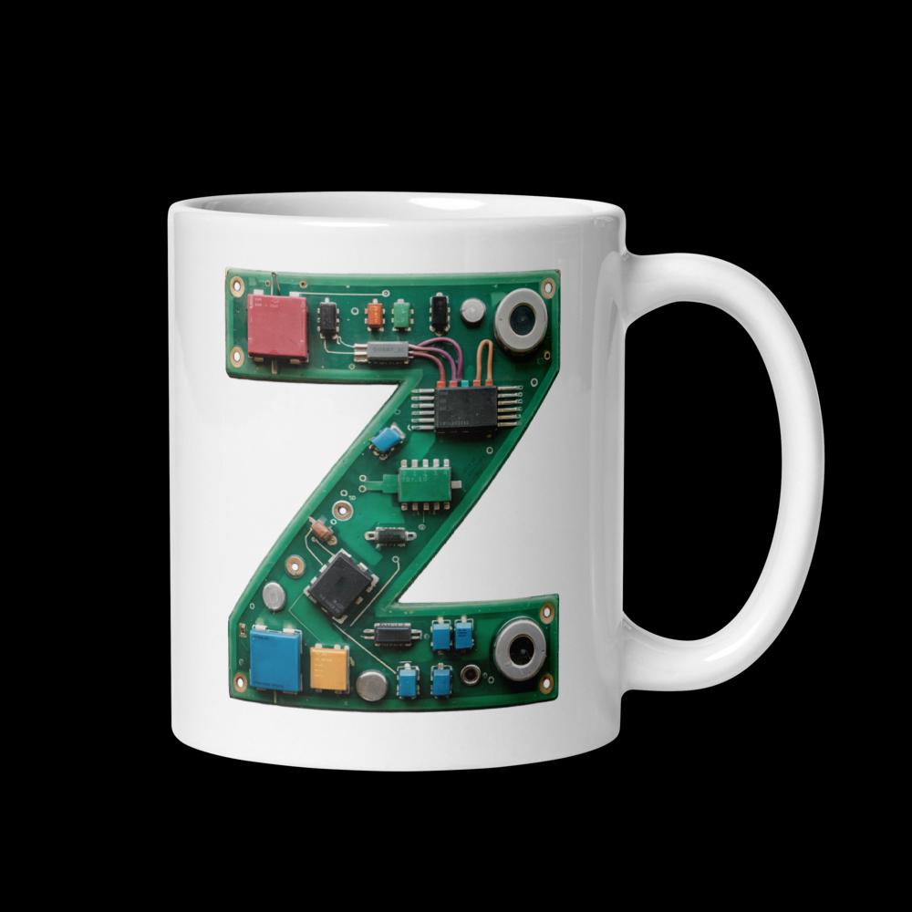 PCB文字Zマグカップ – エンジニア、電子機器愛好家、メーカーへの回路
