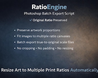 Photoshop スクリプトのバッチエクスポート – アートを 5 つの印刷サイズに自動的にサイズ変更