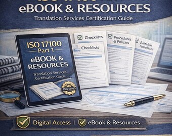 eBook e risorse ISO 17100 Parte 1 / Guida alla certificazione dei servizi di traduzione / E Workshop Element C