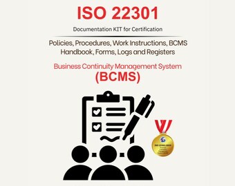 Kit di certificazione ISO 22301: politiche, procedure, manuale (download immediato)