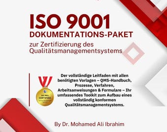 ISO 9001 Anleitungs-Paket zur Qualitätsmanagement-Zertifizierung – Umfassende Word & PDF Vorlagen zum Sofortigen Download