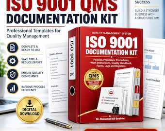 ISO 9001 QMS Documentation Kit | Editable Templates, Manual, SOPs, Forms & Audit Tools