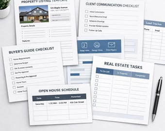 Modelli per assistenti immobiliari: checklist complete per la comunicazione con i clienti, modelli e risorse per il successo / Download immediato