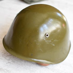 Vintage Military Helmet |USSR Cold War Collectible | Military Surplus Helmet