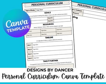 Editable Canva Curriculum Template | Trendy Fall Personal Learning Plan Inspired by TikTok Trends | Digital Planner