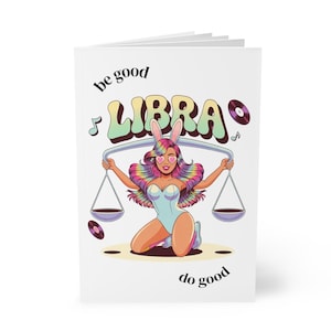 Air sign Libra Softcover Notebook, Zodiac Journal, Astrology Gift, Planner, A5 Notebook for Daily Writing lined book, notepads