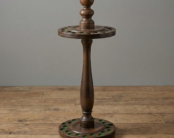 Hand Carved Wooden Walking Stick Stand – Vintage Entryway Organizer