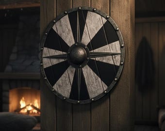 Handmade Viking Shield | 24in Norse Decor, LARP Cosplay