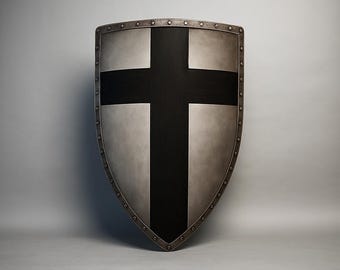 Réplica do Escudo do Cavaleiro Templário: Armadura Medieval Cruzada
