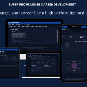 Super Pro Planner Career Development System | Spanish | Job Search Tracker | Interview Scorecard | ATS Helper | No Subscription