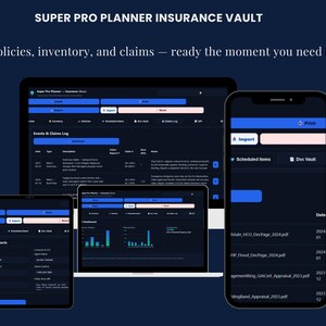 Super Pro Planner Emergency Readiness Bundle | Animal Care | Disaster Prep | Insurance Vault | Household Preparedness | No Subscription