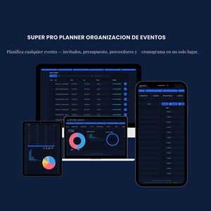 Super Pro Planner Planificador de Eventos | Tareas y Cronograma | Presupuesto | Lista Invitados | Gestor Proveedores | KPIs Sin Suscripcion