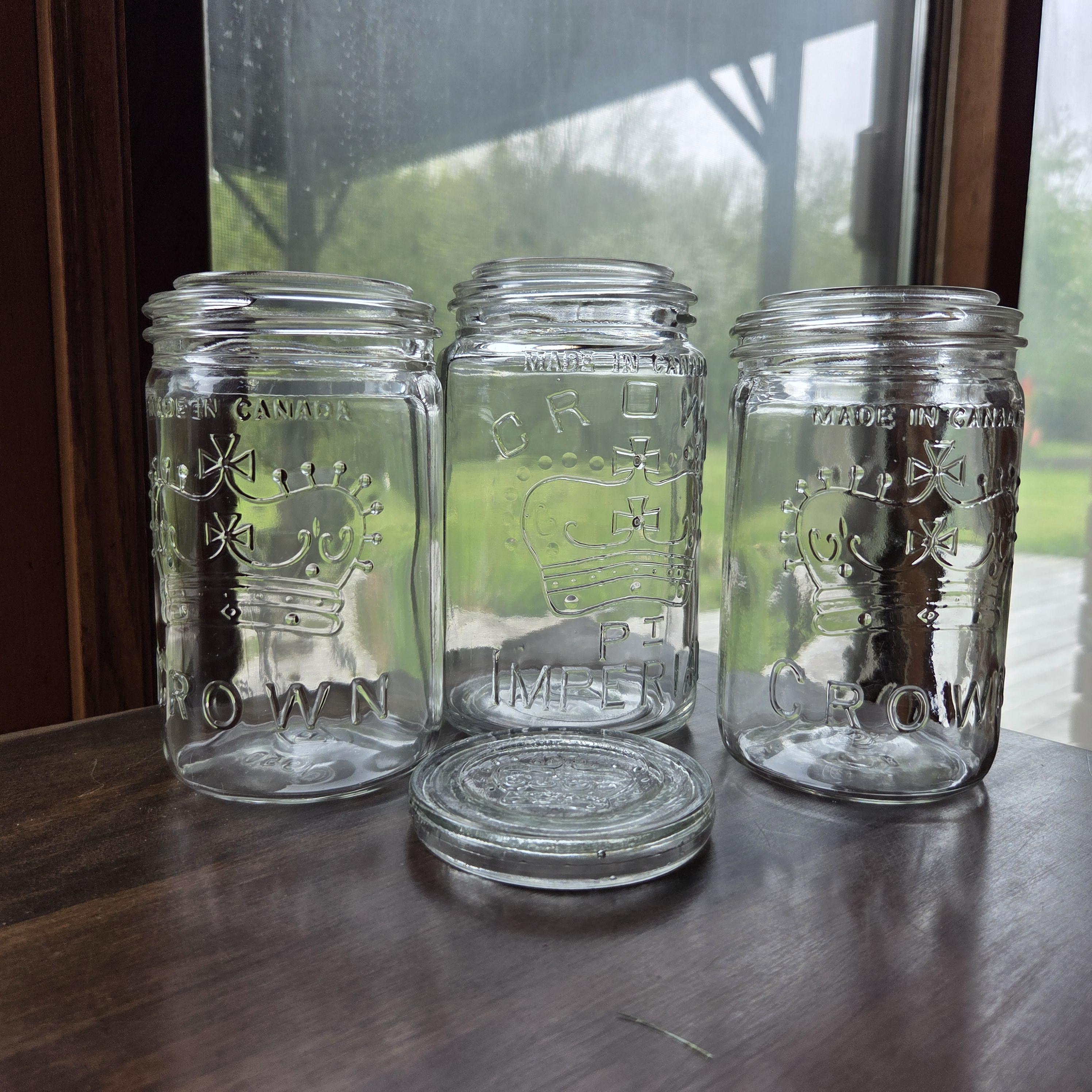 Vintage Crown Imperial Canning Jars Set of 3 Canada 1932 1950