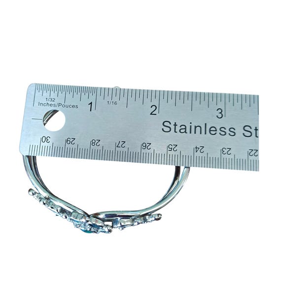 Abalone Shell Hinged Bangle Bracelet, Blue Green … - image 16