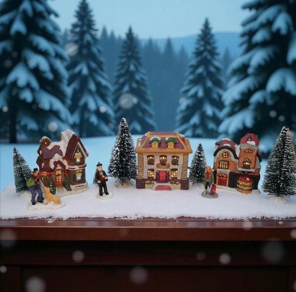 【新品同様】冬の風景 雪化粧 ミニチュア ジオラマ 模型 クリスマス 置物 新品同様】冬の風景 雪化粧 ミニチュア ジオラマ 模型 クリスマス 置物