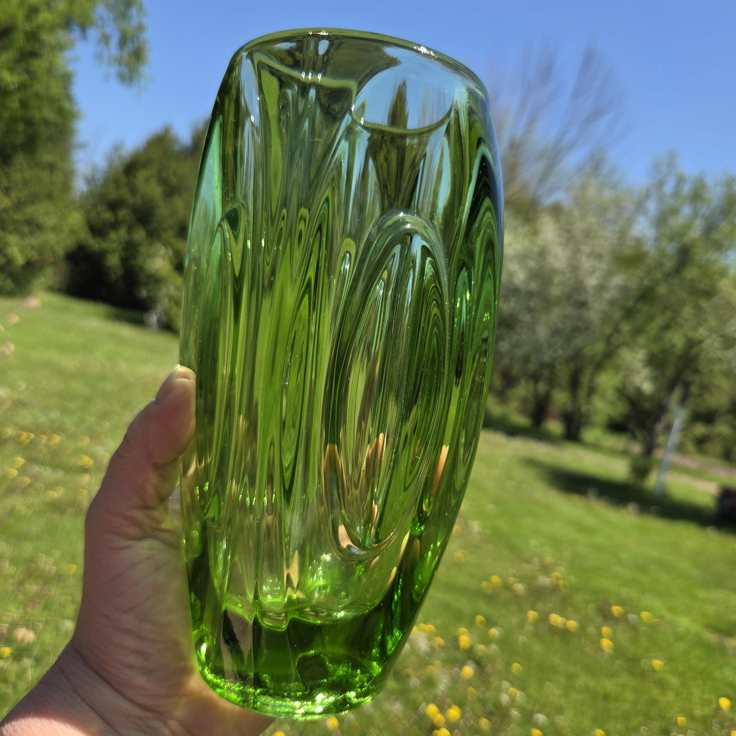 ビンテージ　チェコスロバキア製　Sklo Union フラワーベース Sklo Union Vase - Etsy