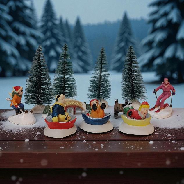 Mini skiing figurines - Etsy 日本