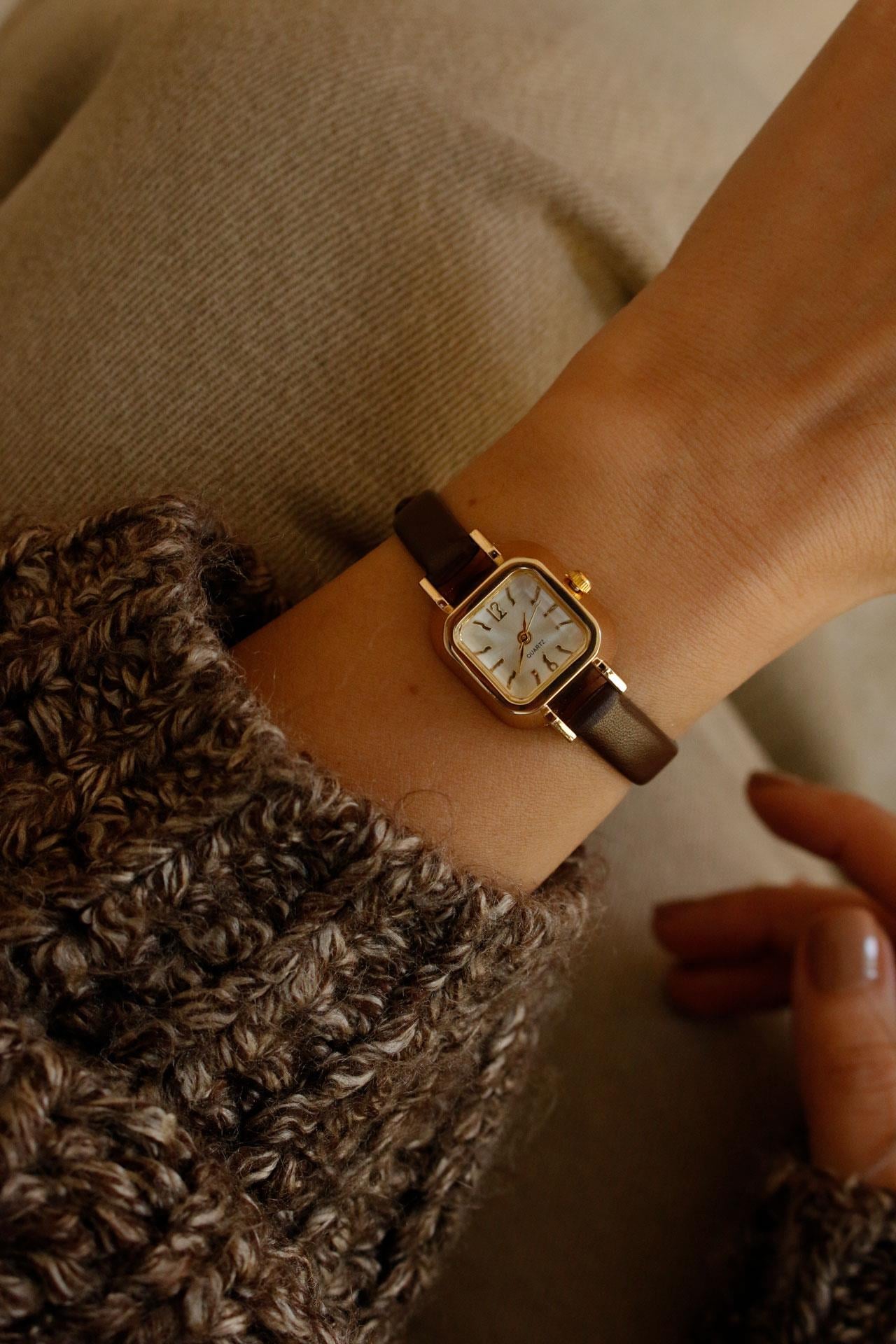 Square gold watch - Etsy 日本