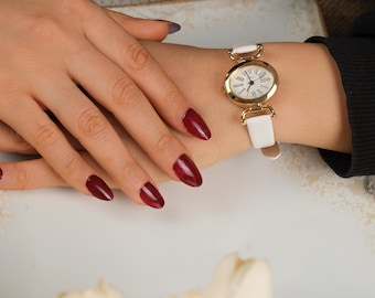 Oval Bangle Watch for Women, Crystal Bezel or Minimalist Gold Silver Cuff Wristwatch, Roman Numeral Vintage Jewelry, Old Money Gift