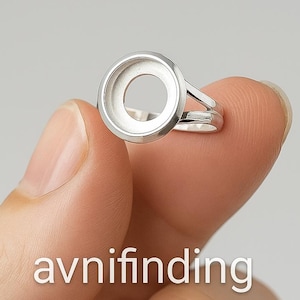 Anillo de cabujón de plata esterlina hecho a mano - Engaste de bisel DIY