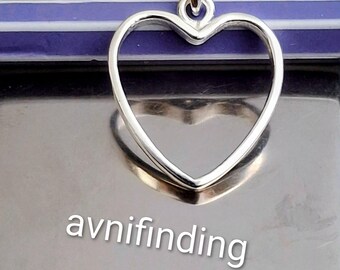Sterling Silver Heart Pendant – Bezel Cup Cabochon Setting, DIY Jewelry